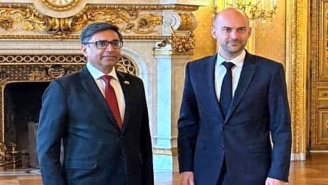 Vikram Misri meets Jean-Noel Barrot in Paris amid Hormuz blockade