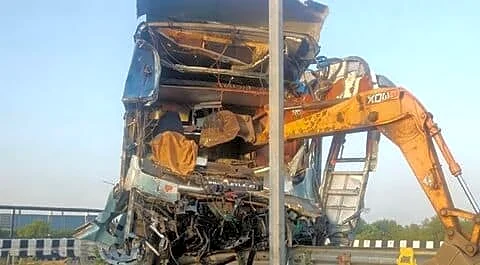 Passenger bus collides with chemical truck in Alwar, 3 dead