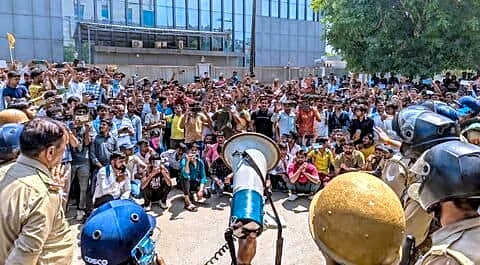 Noida factory workers protest pay gap after Gurugram wage hike