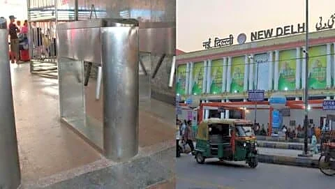 New Delhi railway station trials turnstile gates at Gate 9