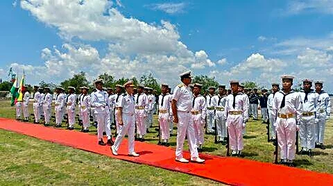 Admiral DK Tripathi in Myanmar for 4 day military talks
