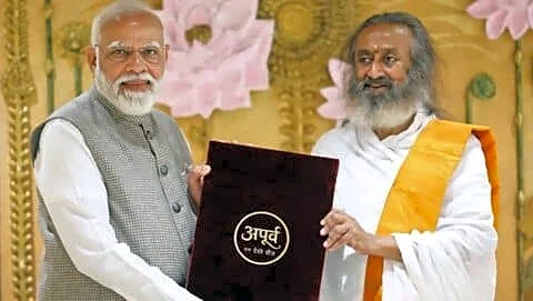 Narendra Modi urges water conservation at Art of Living's anniversary