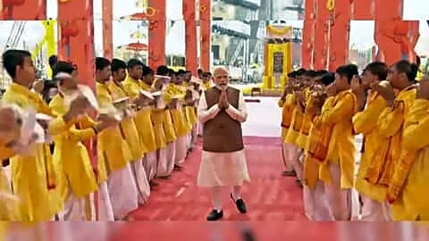 Narendra Modi leads Gir Somnath roadshow marking 75th temple anniversary