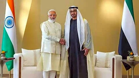PM Modi meets UAE president, backs peace in West Asia