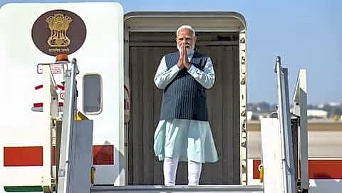 Prime Minister Narendra Modi meets UAE president, departs for Europe