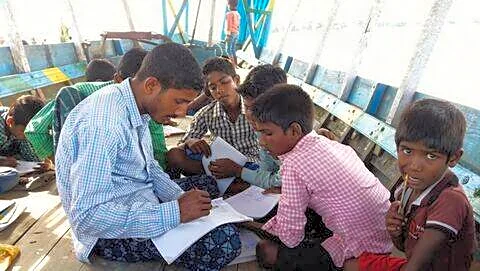 Floating schools in Assam keep children learning during monsoon floods