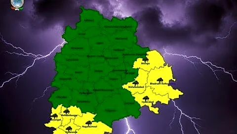 IMD forecasts thunderstorms in 9 Telangana districts on Sunday