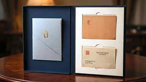 Narendra Modi and Ulf Kristersson exchange Tagore gifts in Sweden