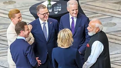PM Modi meets Nordic leaders, launches Mission LIFE renewable partnership