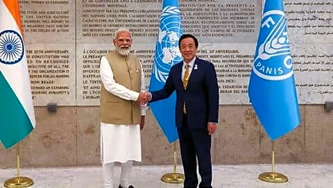 PM Narendra Modi accepts FAO Agricola Medal for Indian farmers