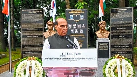 Rajnath Singh, Kwon Oh-eul unveil Indian war memorial in Seoul