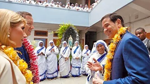 Marco Rubio visits Mother Teresa house, begins official India trip
