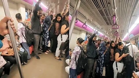 Viral video shows rain leaking into crowded Pune Metro coach