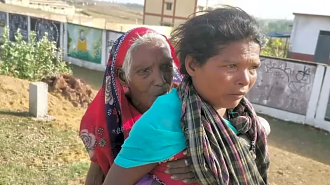 Chhattisgarh woman carries mother-in-law on back to bank for pension