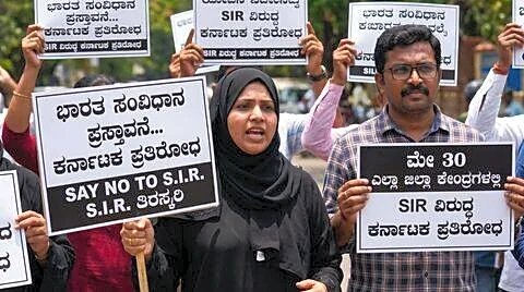 Bengaluru protests against Supreme Court approved sir revision June 20