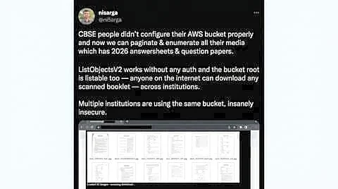 Ethical hacker Nisarga Adhikary says CBSE cloud glitch exposed files