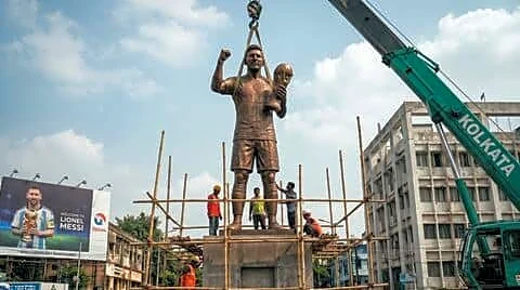 Kolkata is dismantling 70-foot Lionel Messi statue over safety concerns