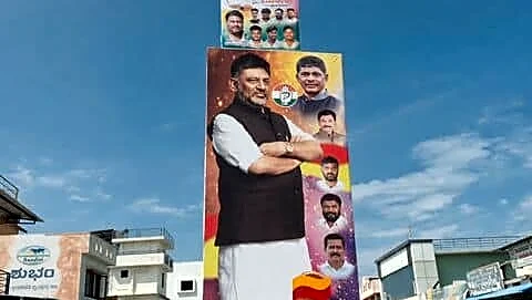 Police remove oversized DK Shivakumar banners near Karnataka High Court