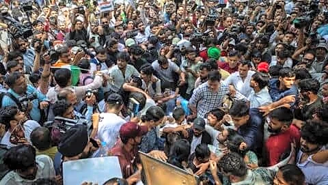 Six detained at youth-led Cockroach Janta Party protest in Delhi