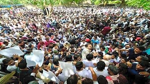 Cockroach Janta Party-led Jantar Mantar protest over NEET-UG 2026 leak