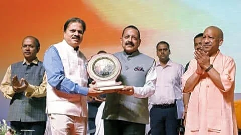 Yogi Adityanath announces UP discussing ISRO satellite for weather monitoring