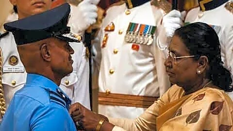 Air Commodore Prasanth Balakrishnan Nair receives Kirti Chakra for Gaganyaan