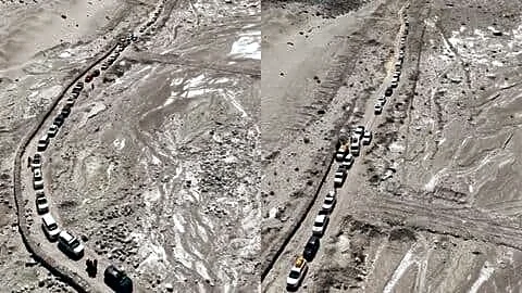 Ladakh Nubra-Pangong route clogged by tourists in viral video