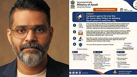 AYUSH memorandum targets Dr. Cyriac Abby Philips over 'pseudoscience' claim