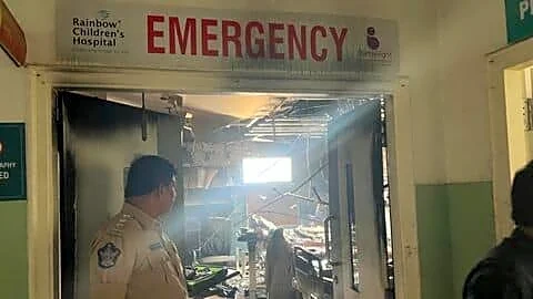 Fire at Rainbow Children's Hospital Vijayawada early Wednesday, patients safe