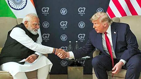 Narendra Modi and Donald Trump meet at France G-7 summit