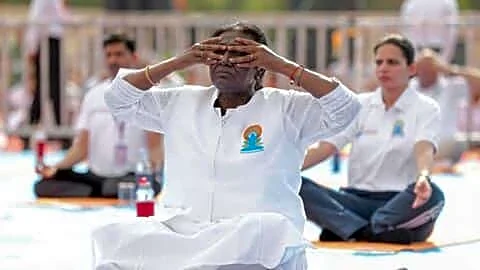 President Droupadi Murmu joins Jabalpur yoga event themed healthy aging