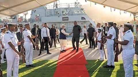 Narendra Modi delivers PS LESPWAR to Seychelles under Vision MAHASAGAR