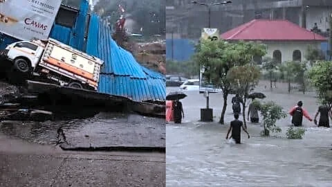 Heavy rains flood Mumbai, stall suburban trains and slow traffic