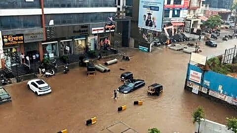 Heavy rain floods Pune roads, 2 landslides, Khadakwasla water rising