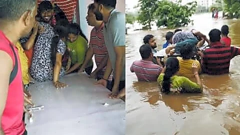 Palghar locals use wooden door as stretcher for pregnant woman