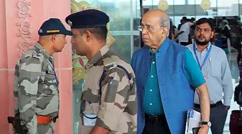 Nripendra Misra inspects Ram Janmabhoomi construction in Ayodhya this week