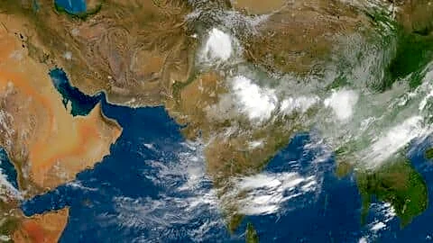 ISRO images show monsoon clouds blanketing 60-70% of India