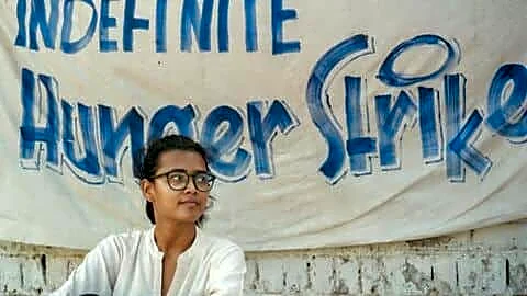 AISA president Neha on 22-day hunger strike demanding education reform