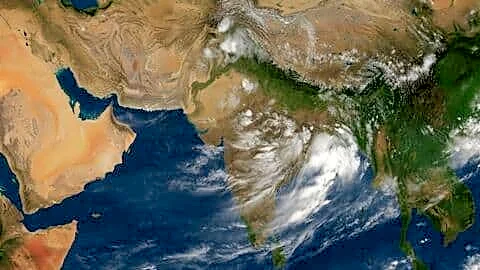 ISRO: More than 70% of India covered by storm clouds