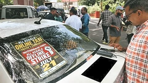 Kerala app taxi strike on July 21 leaves 80% offline