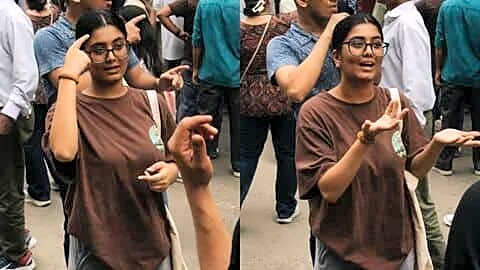 Specially abled protesters use sign language to protest NEET-UG leak