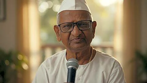 Anna Hazare holds 2-hour silent protest in Ahilyanagar, Maharashtra