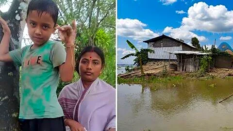 Sivasagar mother-son spend night in mango tree amid flash floods
