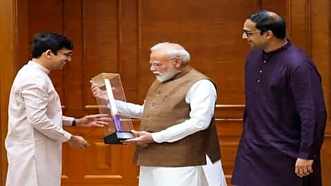 PM Modi meets Skyroot founders, calls Vikram-1 a new chapter