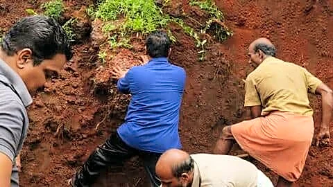 Construction workers buried in Kothankara landslide rescued after heavy rain