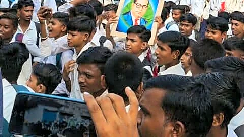 Sarvodaya Inter College students protest for better classrooms and meals