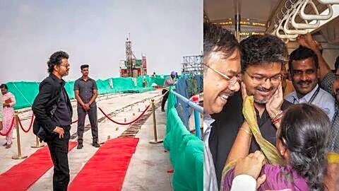 Chief Minister C Joseph Vijay inspects Chennai Metro Phase II