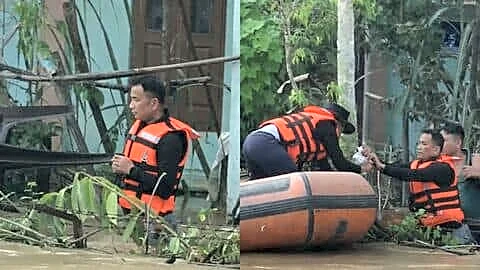 Armed forces carry elderly woman, sleeping infant through Assam floodwaters