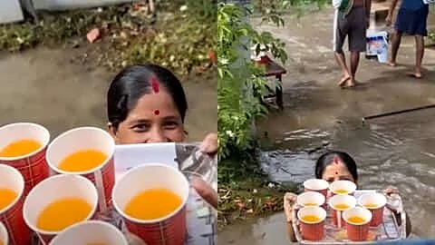 Assam woman gives relief workers juice despite losing almost everything