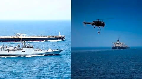 Indian Navy escorts MT Compass and MT Thalata through Bab-el-Mandeb